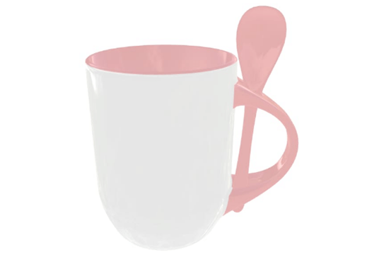 Ceramic Mug with spoon